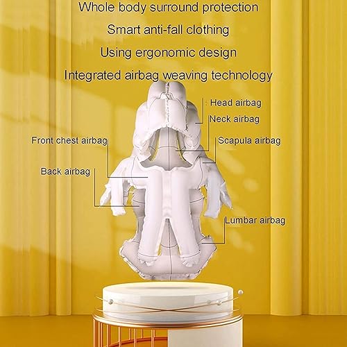 Miniatura 6 de Traje de bolsa de aire anticaídas para ancianos Bolsa de aire inteligente anticaídas 0.18s Protección emergente Tapa de protección de la cabeza