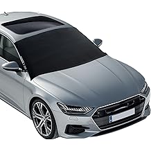 EcoNour Windshield Cover for Ice and Snow - Universal Fit for Car, SUV, Truck, Heavy Duty 600D Oxford Fabric Frost Protector for Ice &amp; Sleet, Includes Anti-Theft Straps, Medium (69"x42")