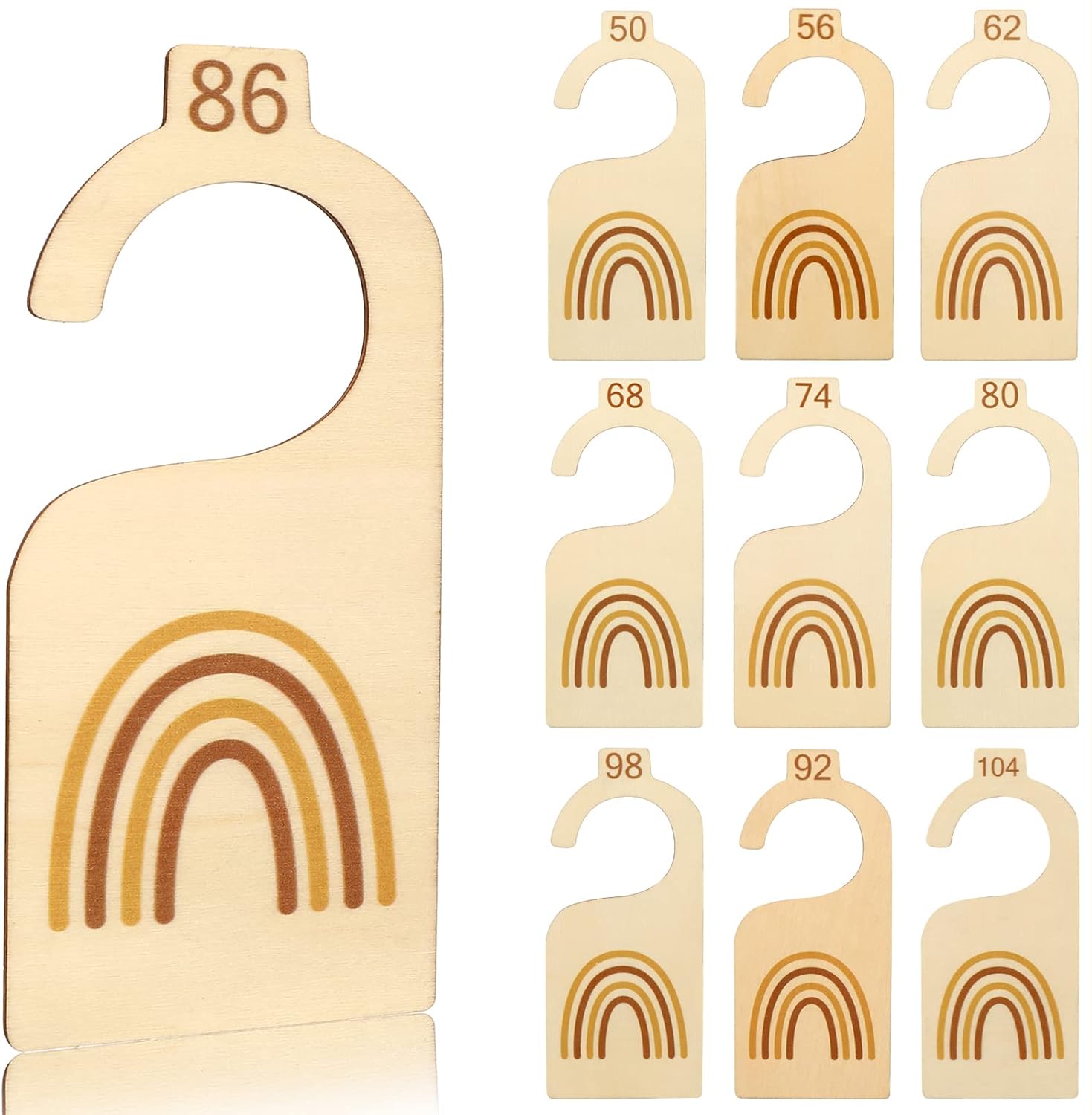 Baby Größentrenner Holz - 8-tlg Set Für Kleiderschrank