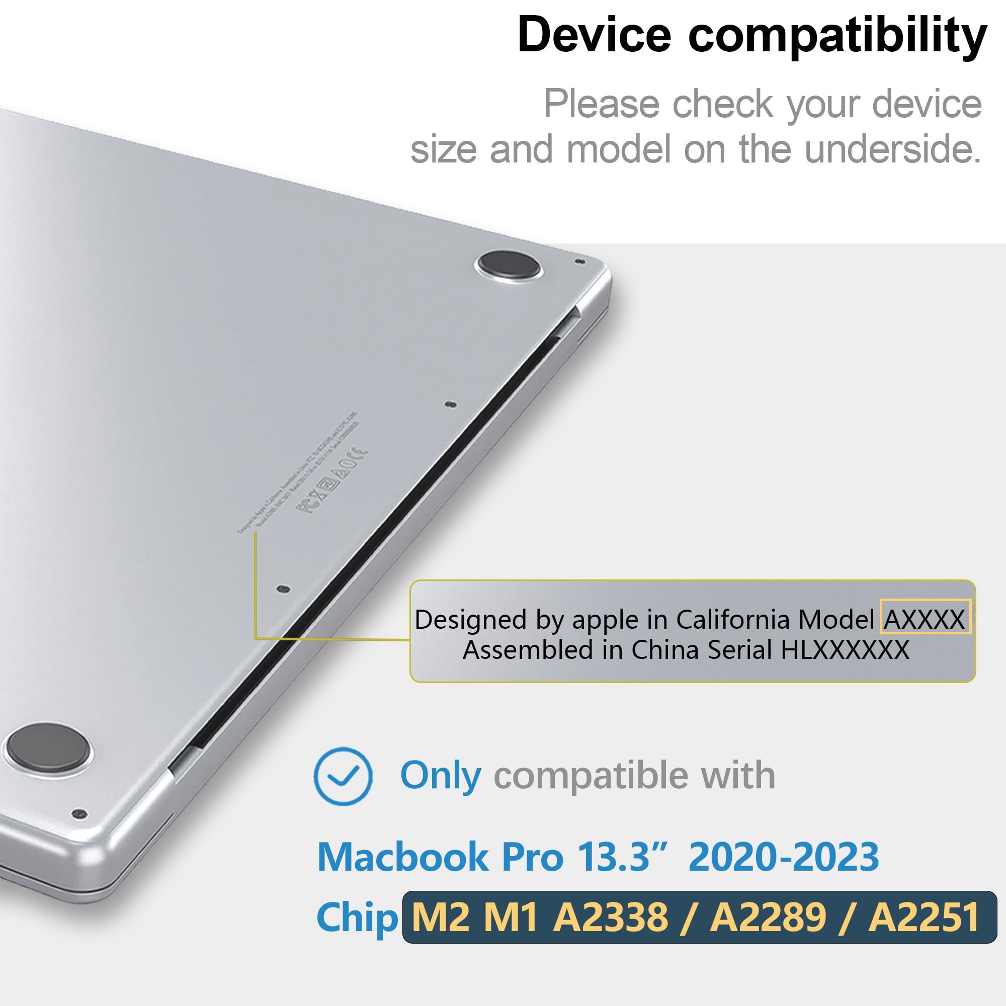 NPUOLS Custodia Protettiva per MacBook Pro 13 Pollici Cover M2 M1 2023-2020 Modello A2338 A2289 A2251,Come il Colore Originale,Ultra Sottile Cover Rigide e EU Tastiera Cover,Matte Trasparente