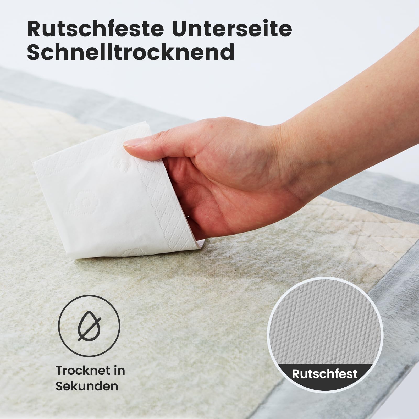 Gardner Pet Welpenunterlagen, 94x137cm, 50 Stück | Super Saugfähig, Rutschfestes Partikeldesign, Schnelle Trocknung, Große PIPI Matten für Hunde