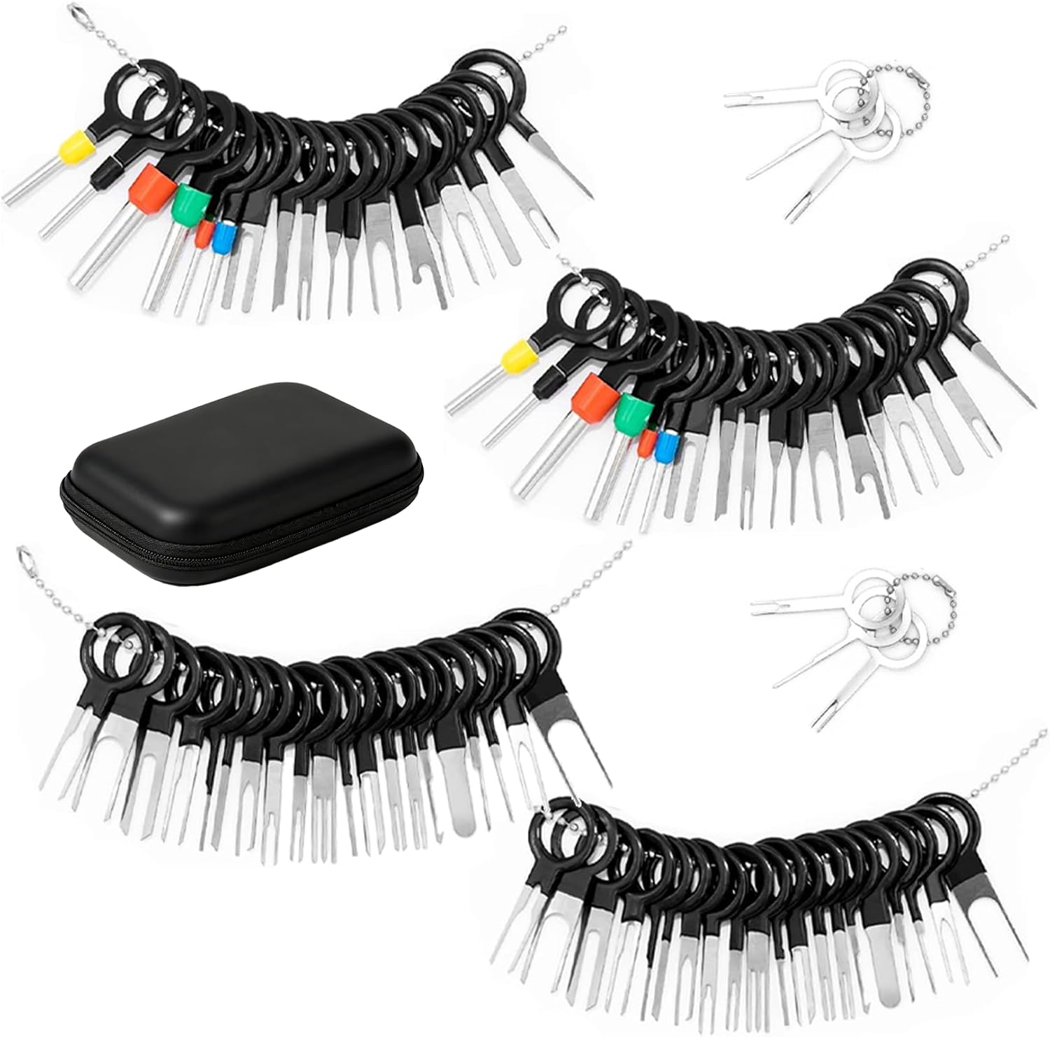 82PCS Connector Pins Kit, Pin Connector Kit, Automotive Terminal Pin, Depinning Tool Pin Removal Tool, Wire Terminal Release for Automotive Car Household Devices (82PCS)