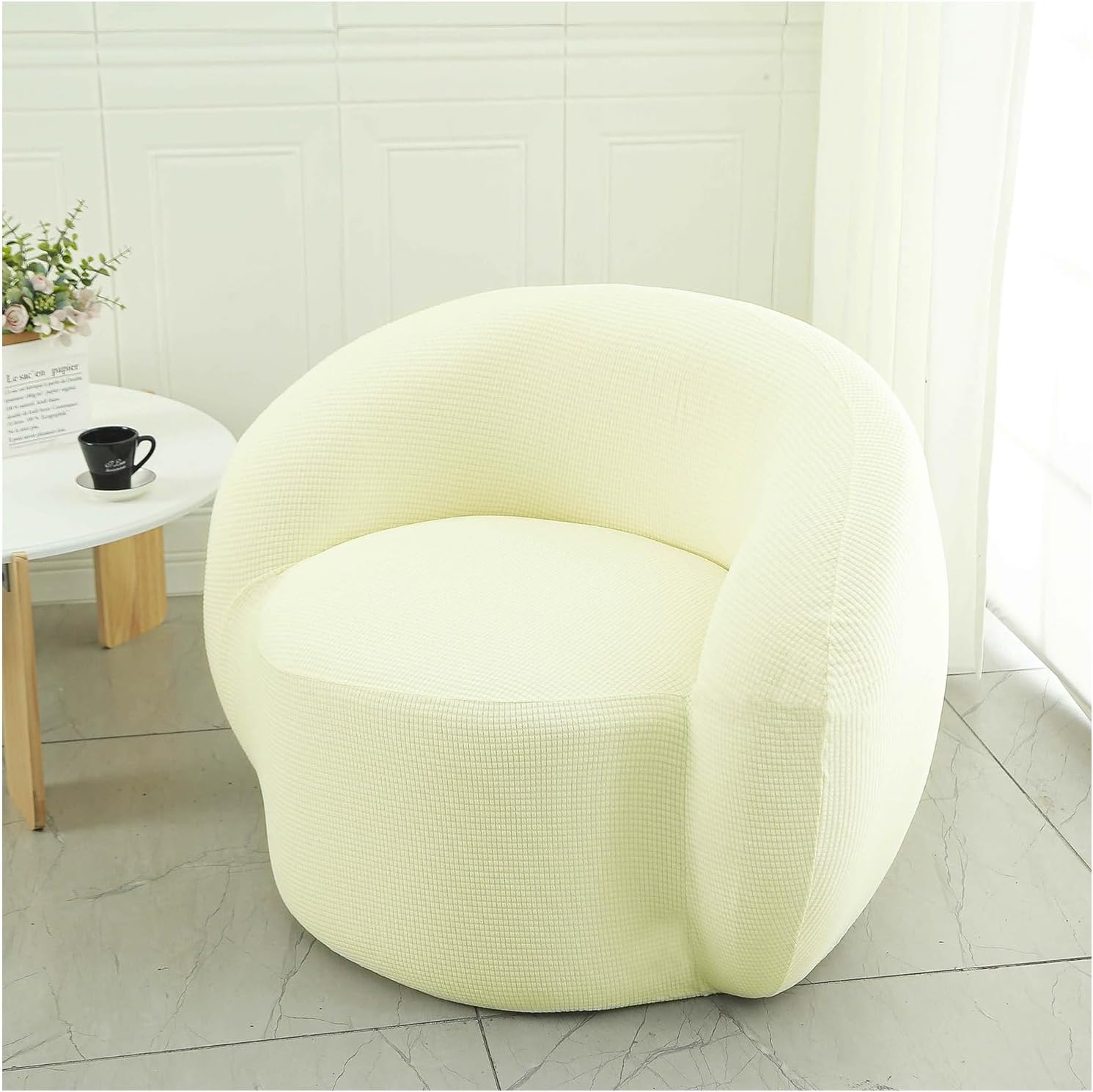 Stretch Armchair Slipcovers Armchair Cover for Sofa Swivel Barrel Chair Cover, Swivel Accent Chair Slipcover Barrel Armchairs Sofa Cover Club Chair Couch Cover(S3,Double Person)