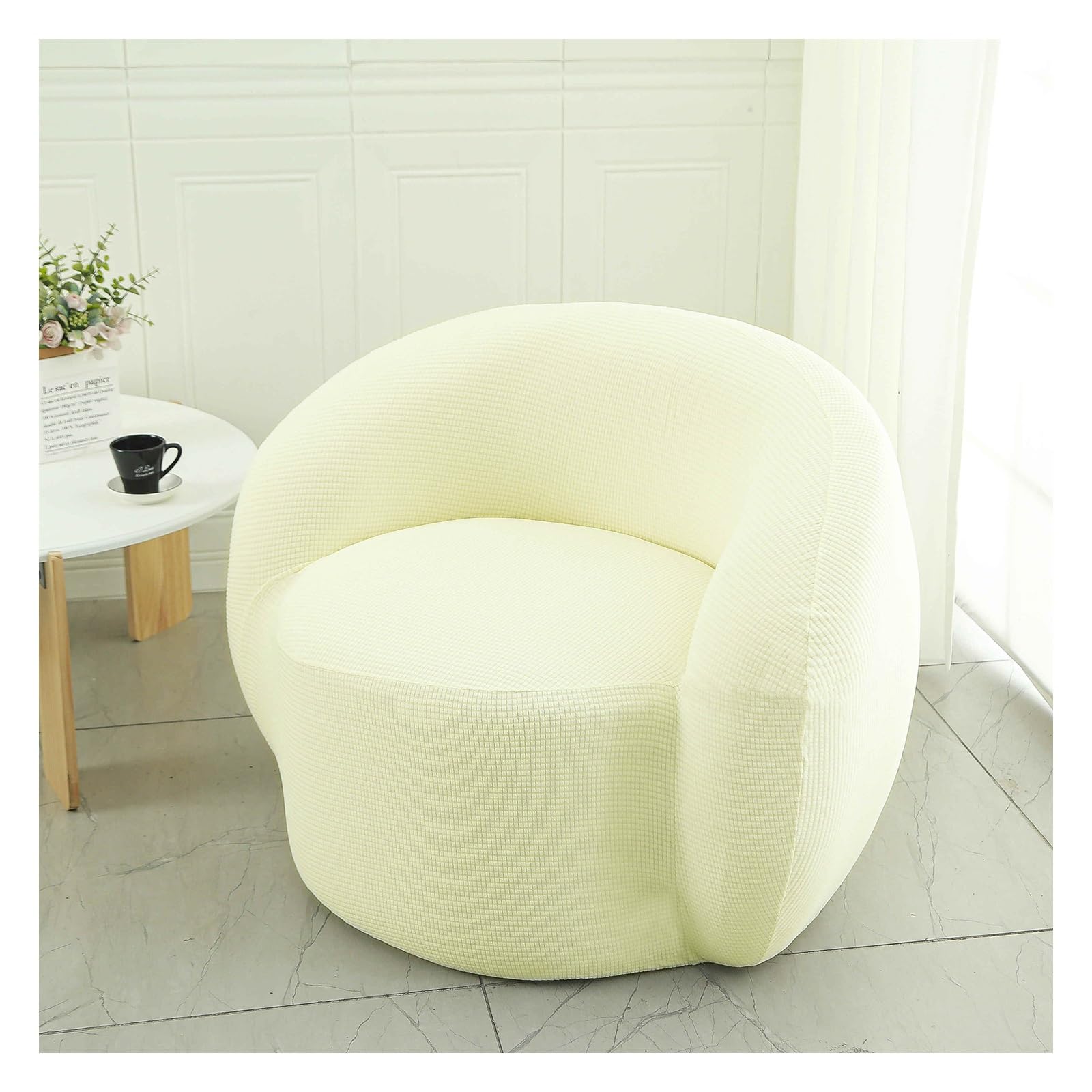 Miecoae Stretch Armchair Slipcovers Armchair Cover for Sofa Swivel Barrel Chair Cover, Swivel Accent Chair Slipcover Barrel Armchairs Sofa Cover Club Chair Couch Cover(S11,Single person)