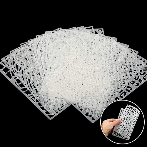 Miniatura 3 de Plantillas con estampado de animales, 12 plantillas de piel de animal, leopardo, cebra, vaca, tigre, guepardo, jirafa, serpiente, escamas de