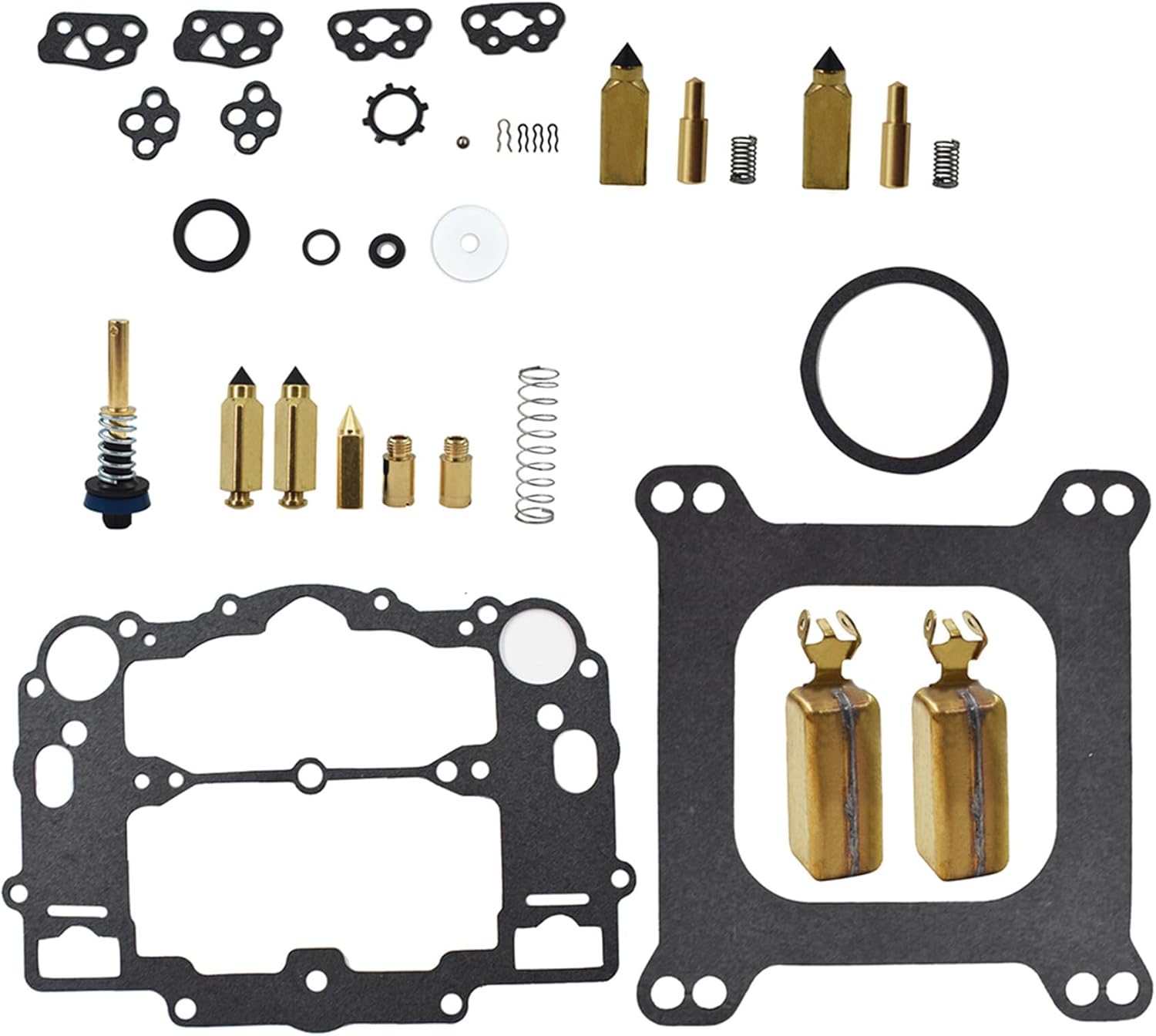 Silscvtt Carburetor Repair Kit 8M0120193 Replacement for Weber Marine W-4 BBL Mercruiser 809064 with Floats
