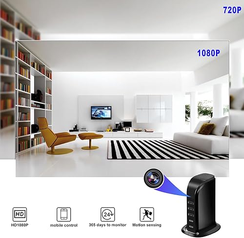 Miniatura 2 de 1080P WiFi Portable CamerasUSB Charger Camera Indoor Wireless Security Camera Home Surveillance Security Night Vision for Home, Baby