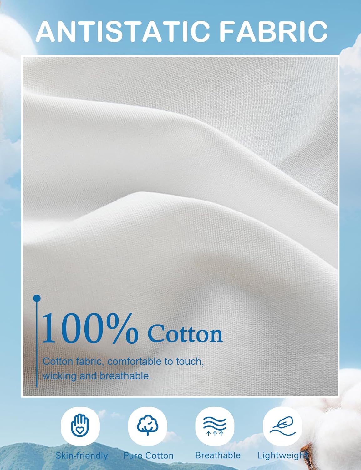 BEAUTELICATE Half Slip Skirt Extender with Lace Embroidery 100% Cotton Vintage Underskirt - Image 3