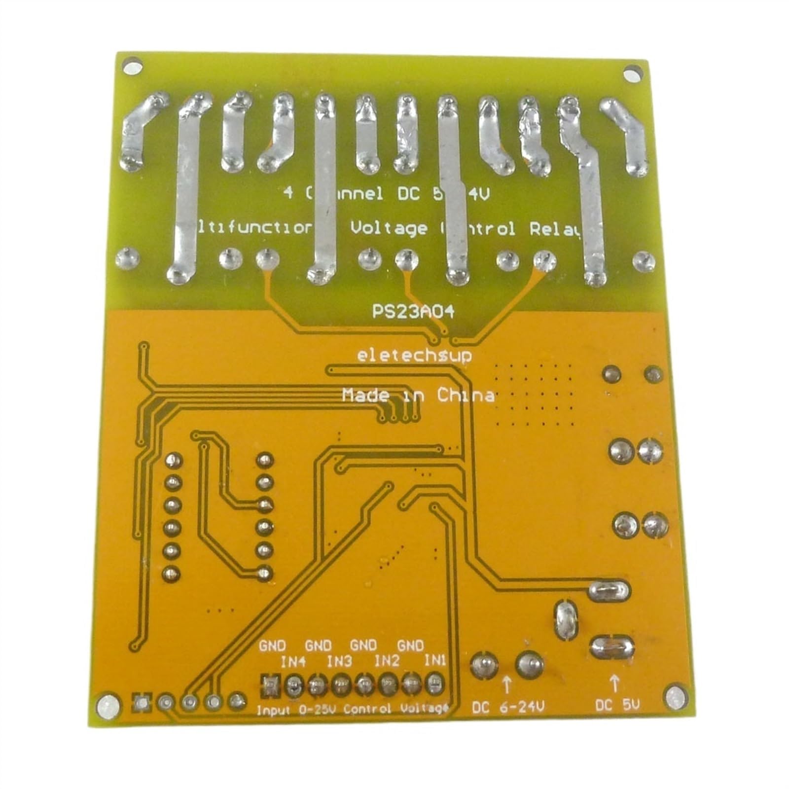 Relé de control de voltaje de 4 canales de doble potencia DC 7-25V/DC 5V Batería de litio Placa de protección de carga y descarga de batería de automóvil