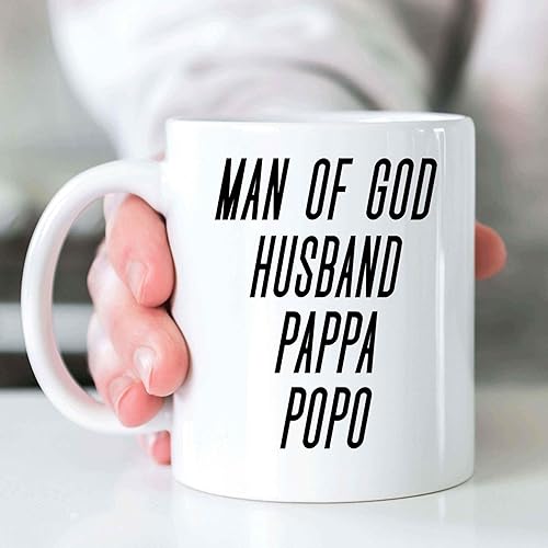 Miniatura 6 de Novelty Gift Unique Christians Gift, Ideal Present for Father on Christmas - Pappa Popo Prayers Quote on 11 Oz White Ceramic Coffee Mug