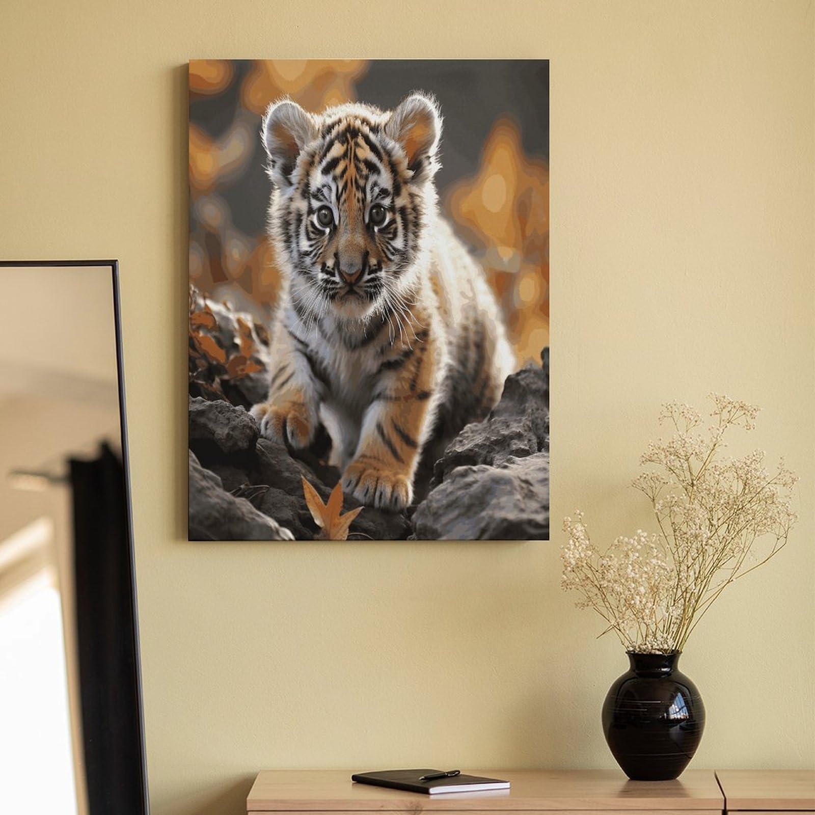 LPAGBCNU Malen nach Zahlen für Erwachsene, Anfänger, Erwachsene, Malen-nach-Zahlen-Kits auf Leinwand, Acryl-Ölfarben, Gemälde mit Pinseln als Geschenk, Wanddekoration