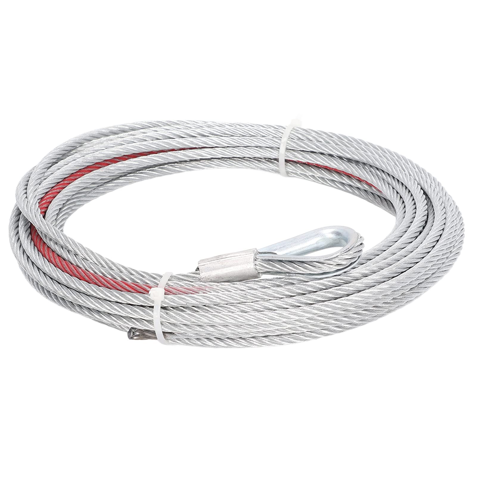 Bnineteenteam Cable de Cable de Cabrestante de 4500 LB, Cuerda de Acero Inoxidable de 10 Mm de Diámetro de 10 M de Longitud, Adecuado para Cabrestantes de Remolque