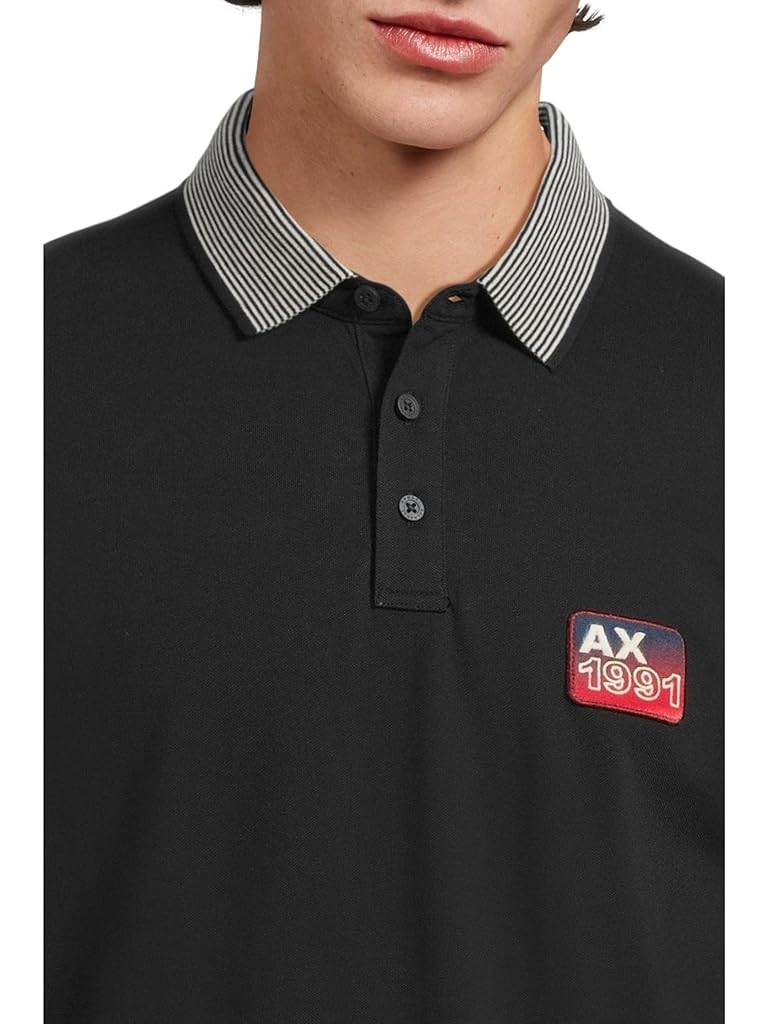 Navy Armani Exchange Small Logo Polo
