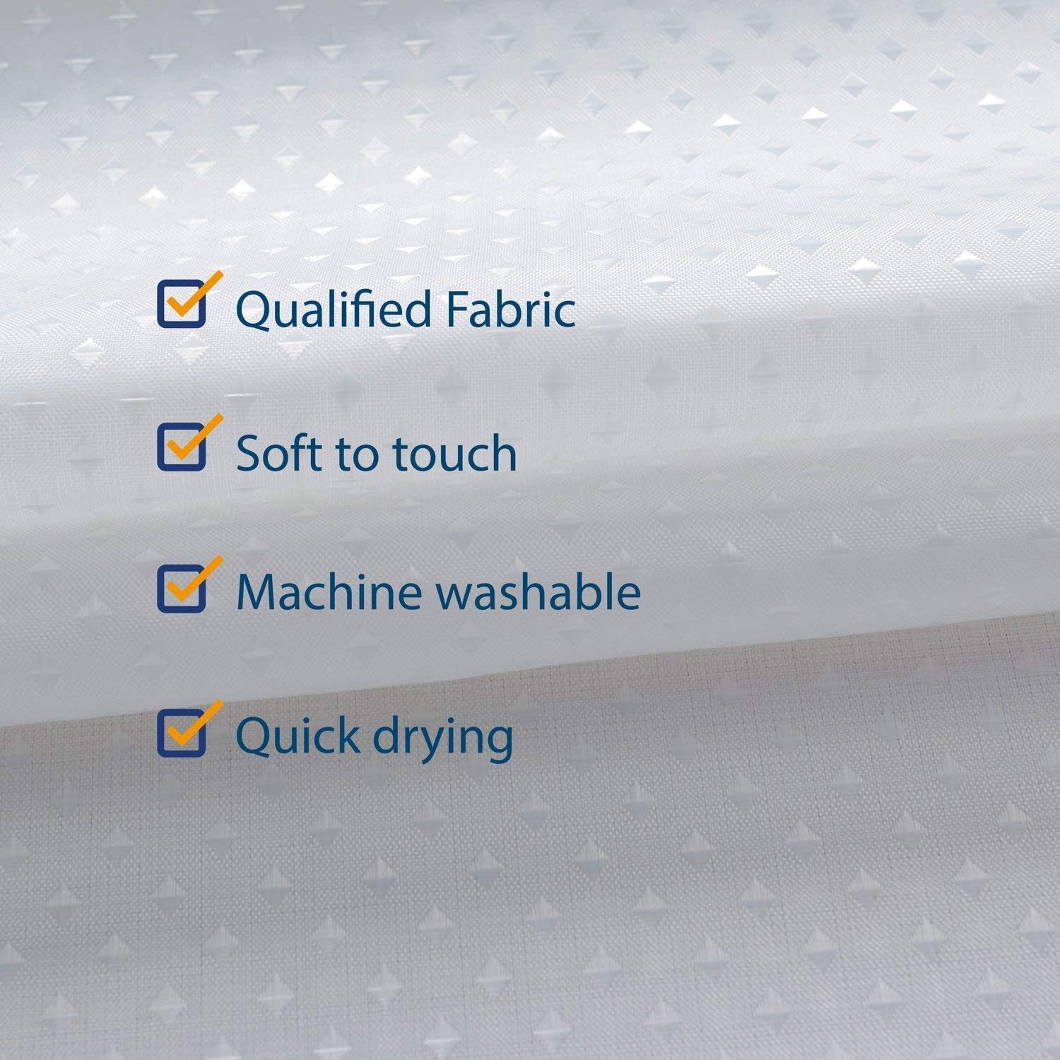 N&Y HOME Soft Textured Shower Curtain + Fabric Shower Liner