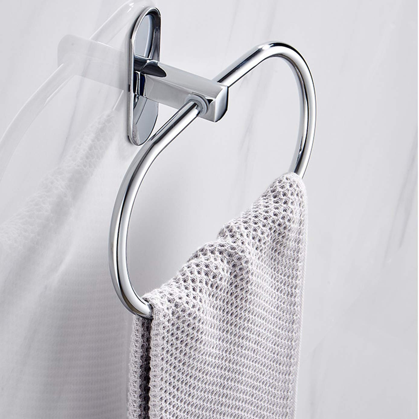 Toallero Adhesivo Adhesivo Fuerte Toalleros de Aro,Toalleros de Baño sin Taladro,Colgador Toalla Baño de Acero Inoxidable,Toallero Adhesivo