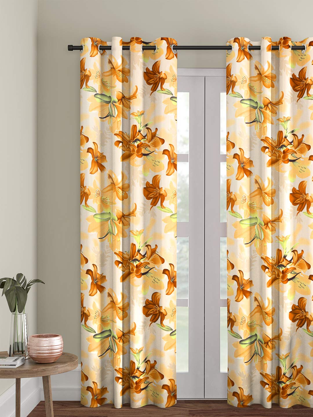 Cortina Latest Floral Printed Polyester Rod Pocket Opaque Door Curtain for Bedroom, Living Room -Single-7Ft., Multicolor (B08TT3GG9W) Amazon Price History, Amazon Price Tracker