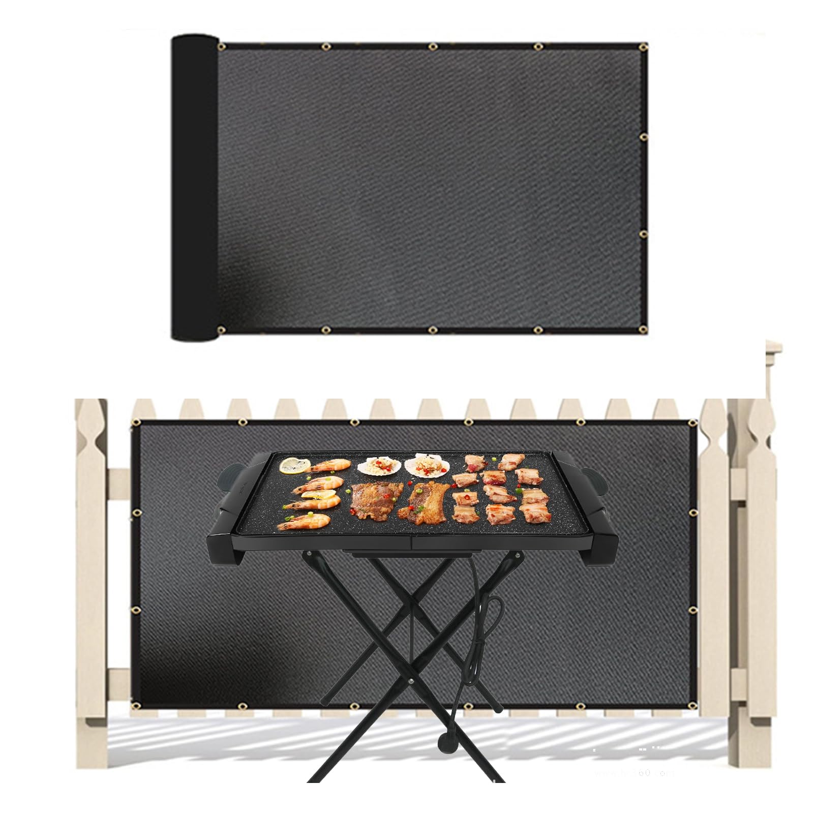 Bodhi2000 Protector de pared para barandilla de parrilla, protección ignífuga, alfombrilla térmica detrás de la valla de la estufa, nevera, barbacoa, accesorios M