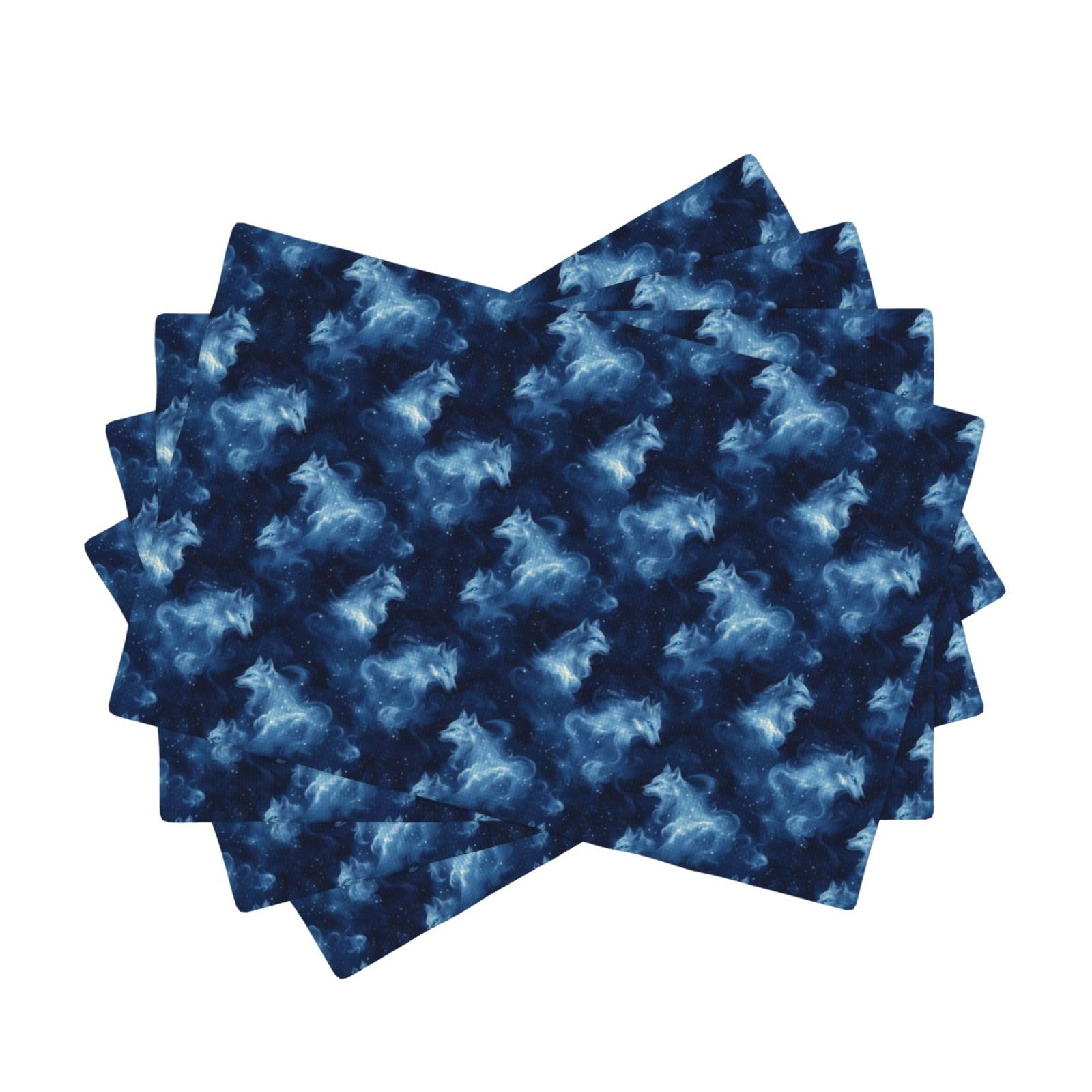 Set de table loup bleu résistant à la chaleur pour éviter les taches sur vos meubles