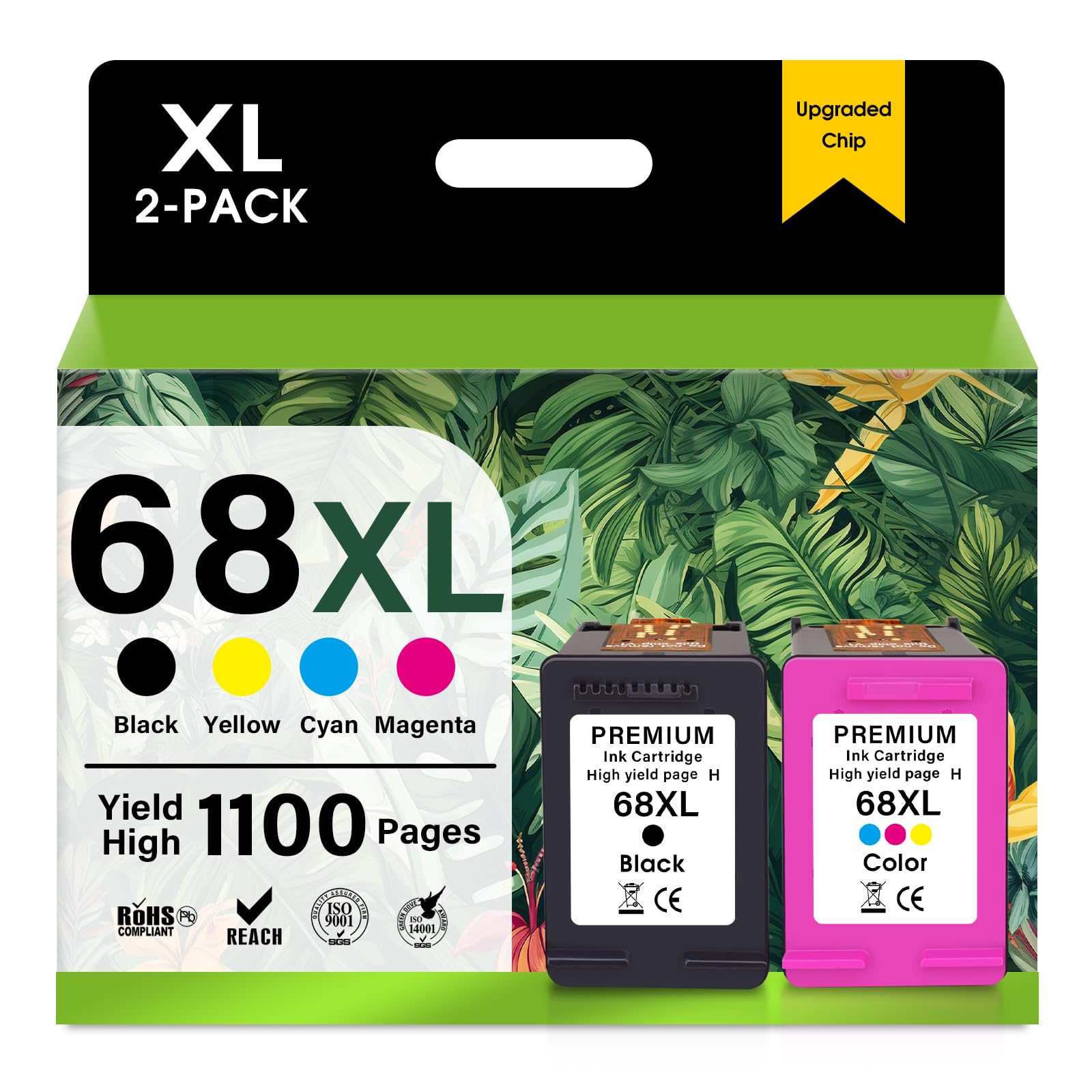 Photo 1 of JANMORE 68XL Ink Cartridge 68e Black and Color High Yield