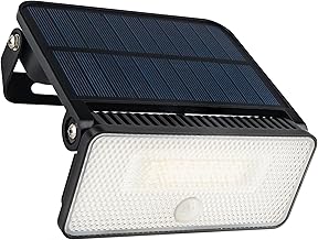 Brendz Paso Solar Motion Detector Light, 1000 Lumens, Waterproof IP54, 3 Lighting Modes, Solar Outdoor Lighting, Outdoor Wall Light, Outdoor Wall Light