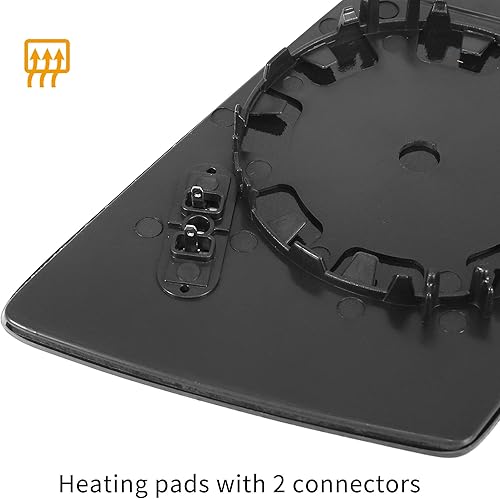 Miniatura 6 de X AUTOHAUX Espejo retrovisor de coche de repuesto con placa de respaldo calentada lado izquierdo del conductor para BMW 550i 525i 528i 645Ci