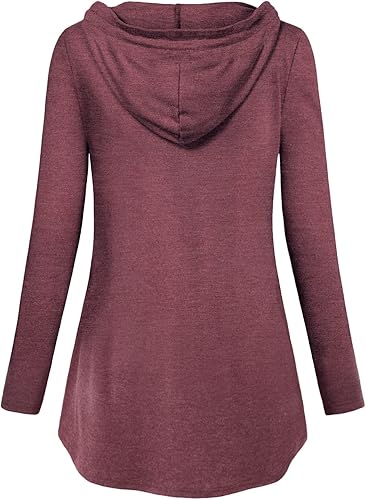 Miniatura 3 de QUINEE sudadera con capucha para mujer de manga larga a cuadros, bloque de color