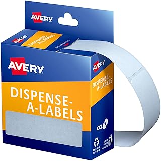 Avery Rectangle Dispenser Labels - Removable Price Stickers - Identification Labels - Office Supplies - White, 64 x 19 mm,...