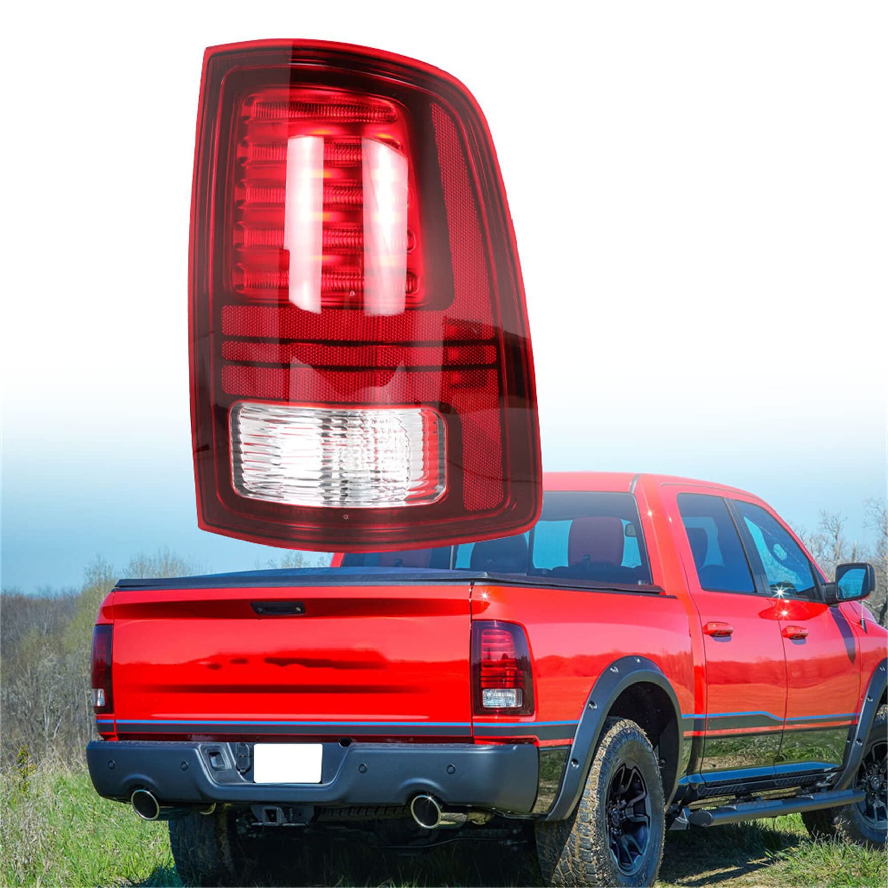 LED Tail Light For 2013-2018 Ram 1500 2500 3500 Rear Brake Lamp Driver Passenger - Foto 8