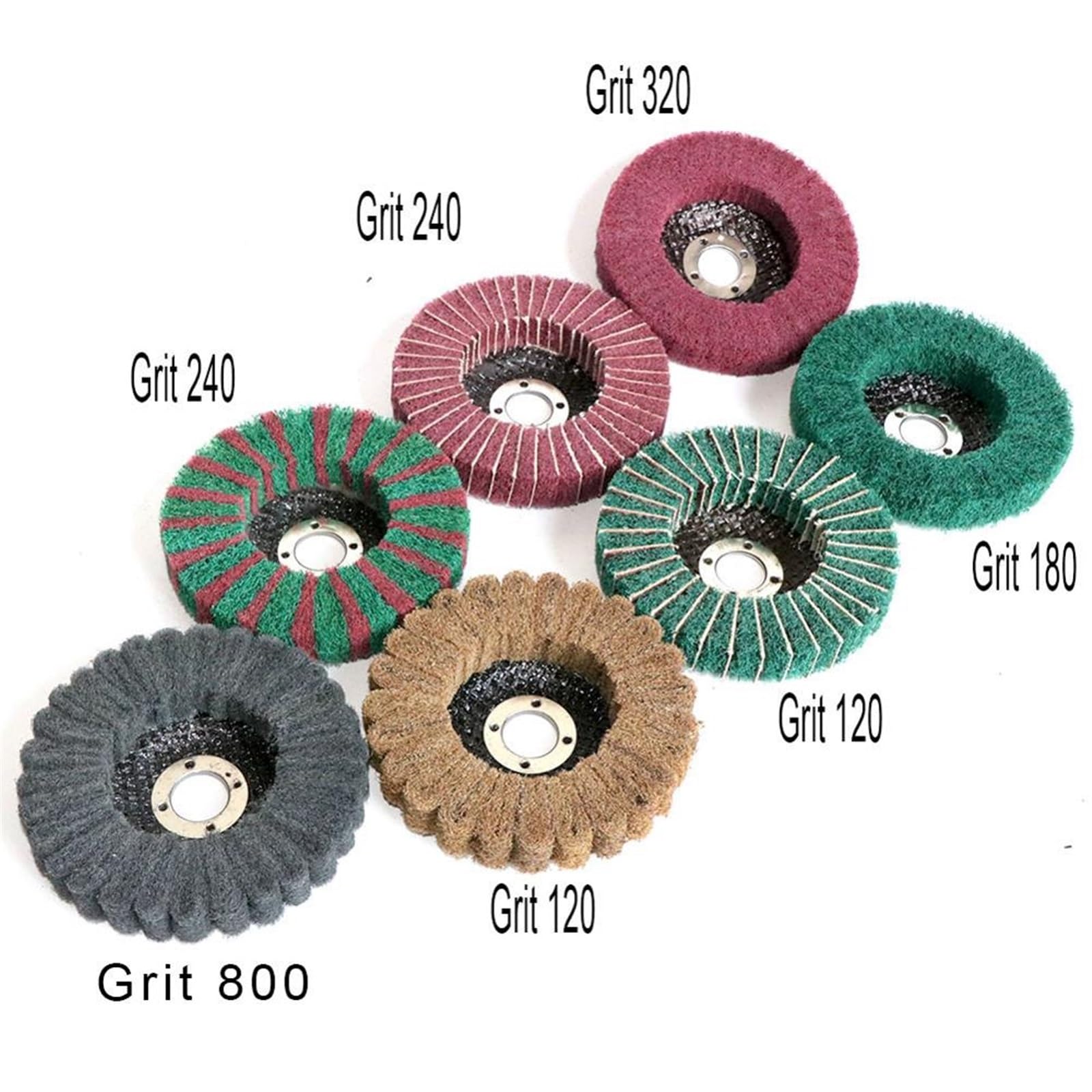 Tarcze Listkowe, Tarcze Polerskie Tarcza Listkowa Z Włókna Nylonowego Tarcza Polerska Do Szlifierki Kątowej Do Drewna I Metalu Polerowanie Tarczy Listkowej/5Pc Grit 800/125X22Mm