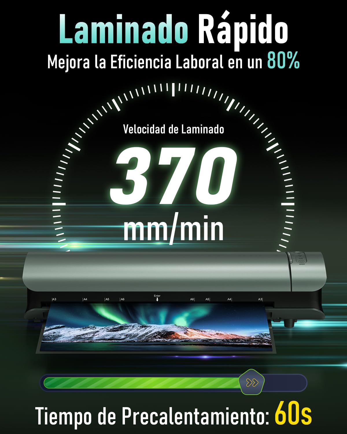 Qfun Plastificadora A3 con 30 Fundas Plastificar para A3 A4 A5 A6, 9 in 1 Calentamiento Rápido Laminadora, Frío y Caliente Maquina Plastificadora con Guillotina para Escolar Oficina Hogarar Foto