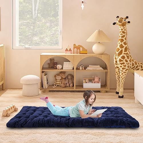 Miniatura 8 de REDCAMP Folding Cot Pads for Sleeping Extra Thick, Soft Comfortable Velvet & Corduroy Cotton Camping Cot Mattress Pad for Backpacking Hiking, Black