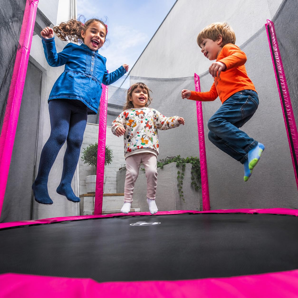 Cama elástica para Varios niños ATAA 250 cm – Escalera, Triple Cierre