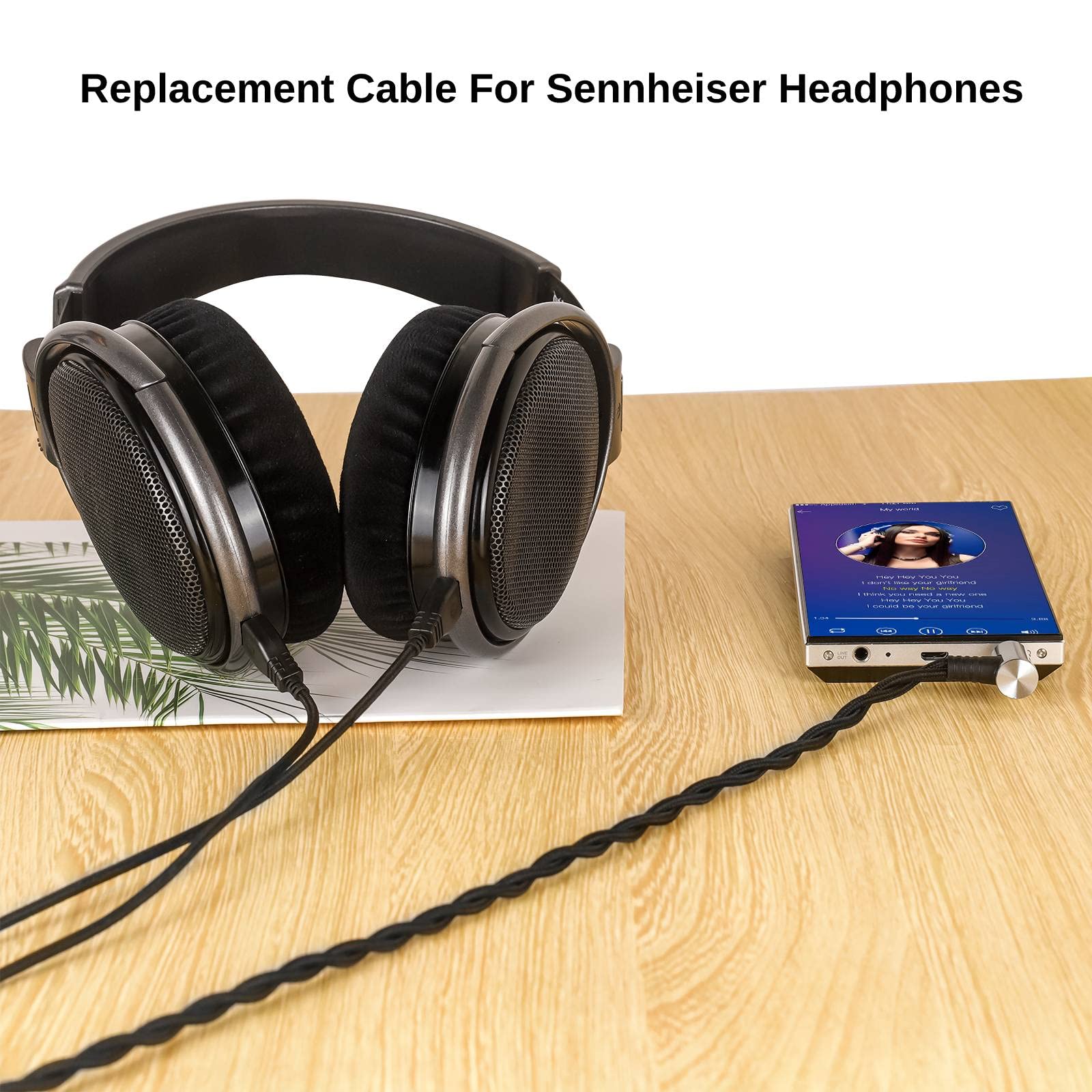 okcsc HDB4 Replacement Upgrade Headphone Cable with 4.4mm Balanced L Plug,4 Core OFC Silver Plated Audio Cord for Sennheiser HD650 HD600 HD580 HD565 HD545 HD525 HD414 HD25 HD6XX Headphone 1.5M/4.9ft - Image 3