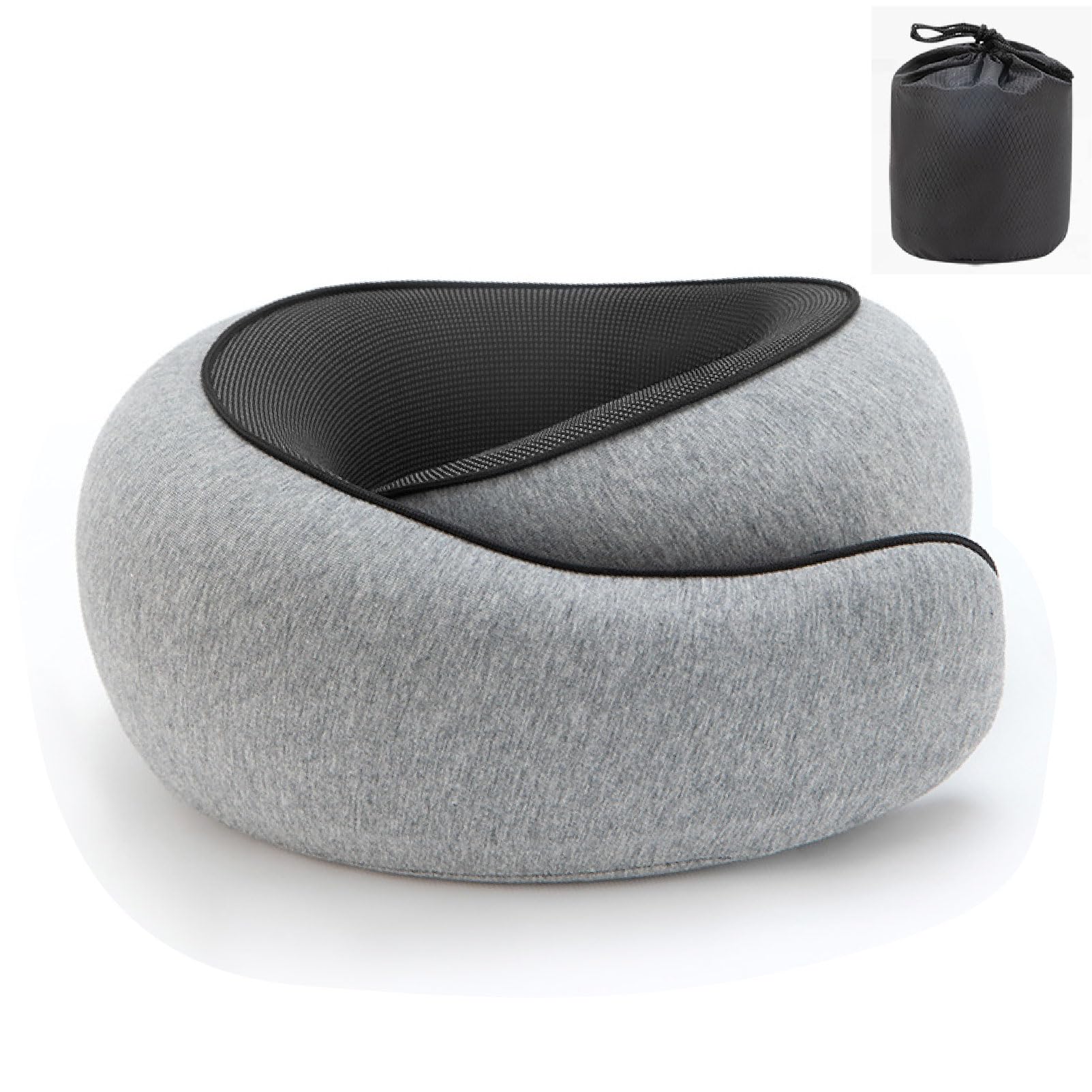 Dtsxftly Dark Gray Memory Foam Neck Pillow Travel Airplane U Shaped Support Cushion