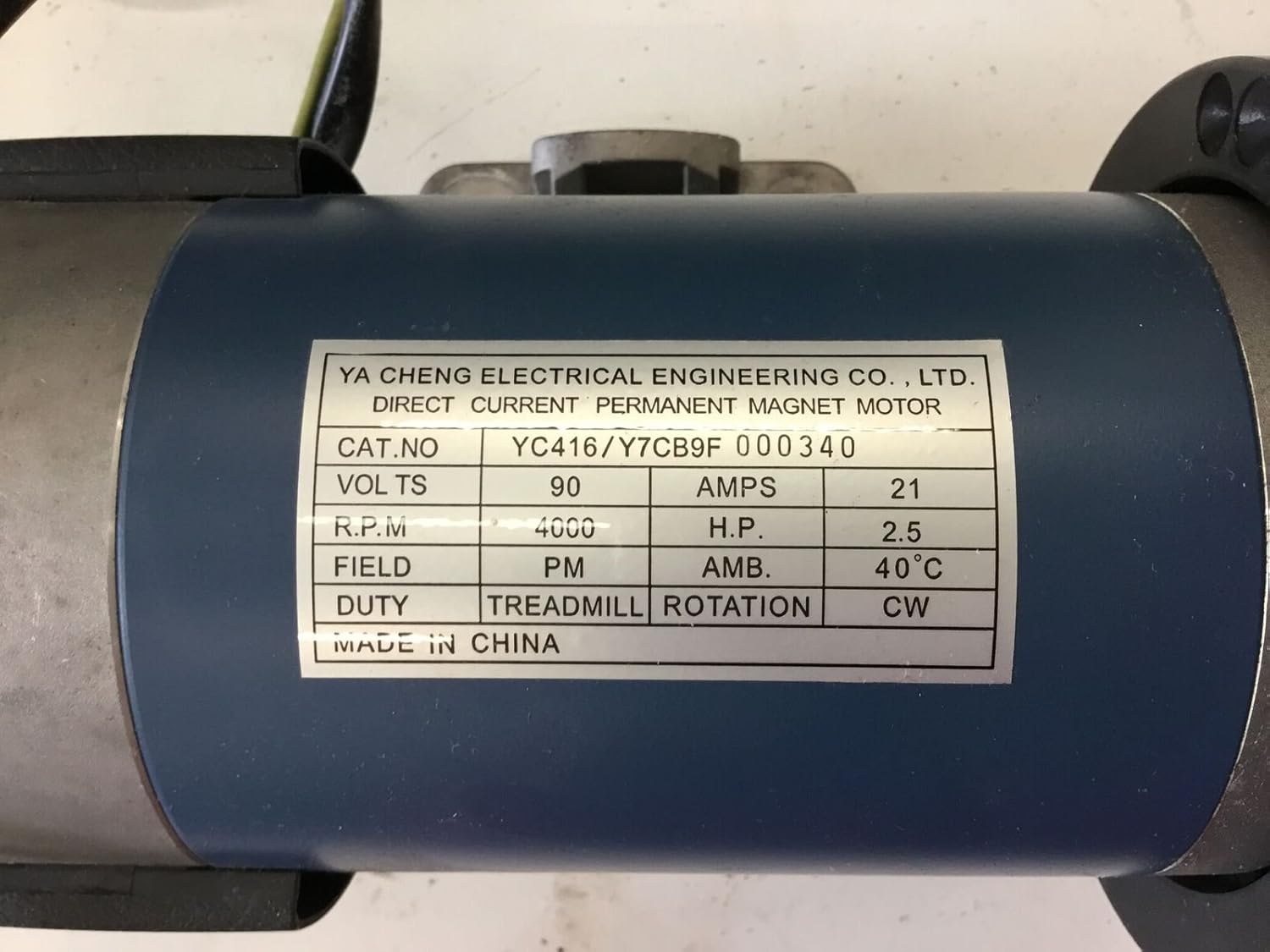 Hydra Fitness Exchange Permanent Magnet DC Motor 90V 21-AMPS, 4000-RPM 2.5 HP Drive Motor for Smooth Operation Easy Replacement Option P/N CRG080554C Work with Spirit Fitness X Series Motorized XT175
