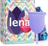 Lena Original Menstrual Cup Small Purple - Soft Reusable Silicone Period Cup, Beginner-Friendly, 12-Hour Leakproof for Regular Flow