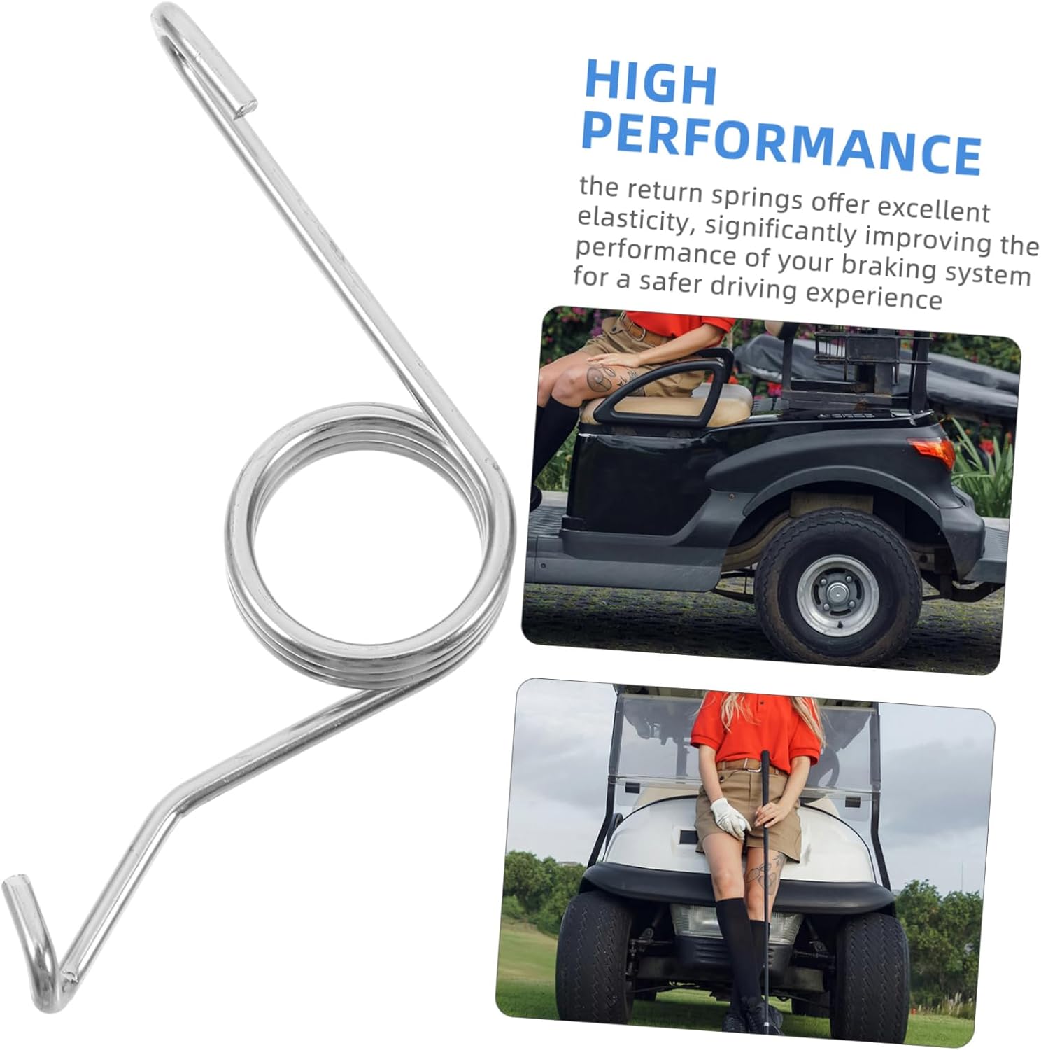 MAGICLULU 2Pcs Rear Brake Caliper Return Springs for Enhanced High Elasticity Brake Pedal Return Spring Assembly Easy Installation Accurate Positioning for Various Car