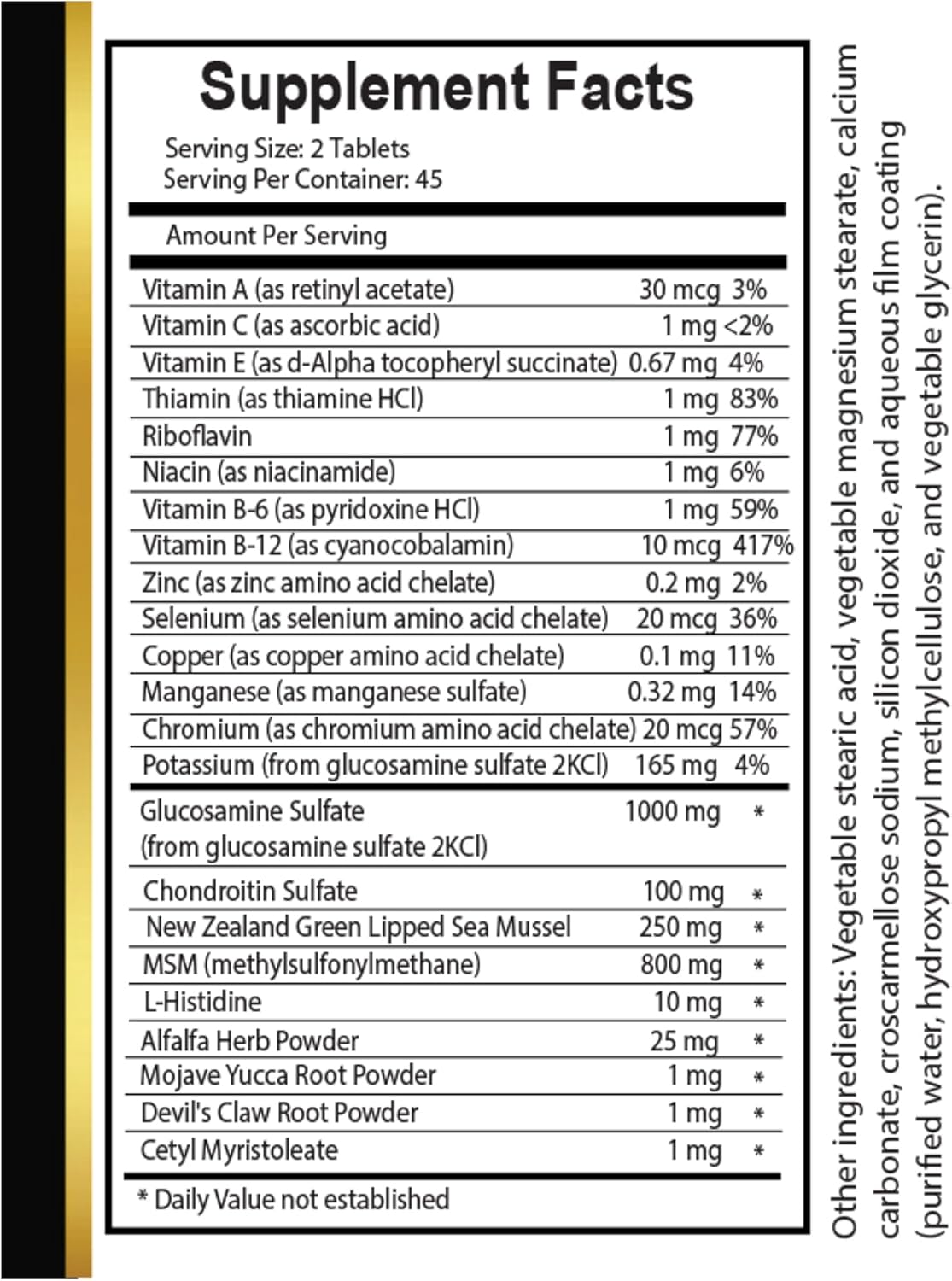 Joint Support Supplement - Joint Supplement Pills, Collagen Supplement for Men & Women, Glucosamine Chondroitin MSM for Occasional Discomfort - 2 Bottles 180 Tablets
