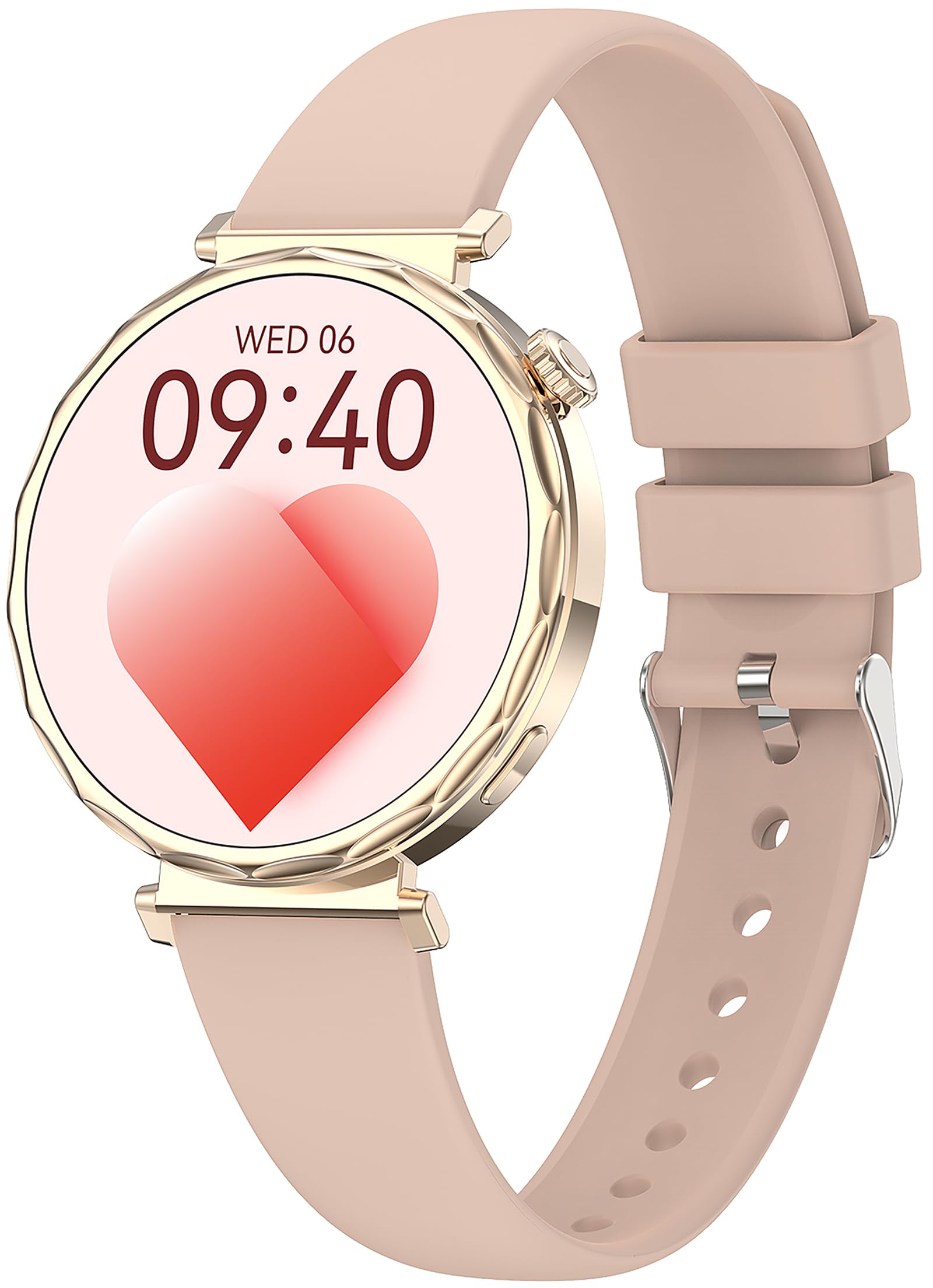 Loluka Smart Watch for Women, Pink Reloj Inteligente para Mujer for Android iOS with Answer/Make Calls/Pedometer/Sleep Monitor Round Elegant Smartwatch Silicone