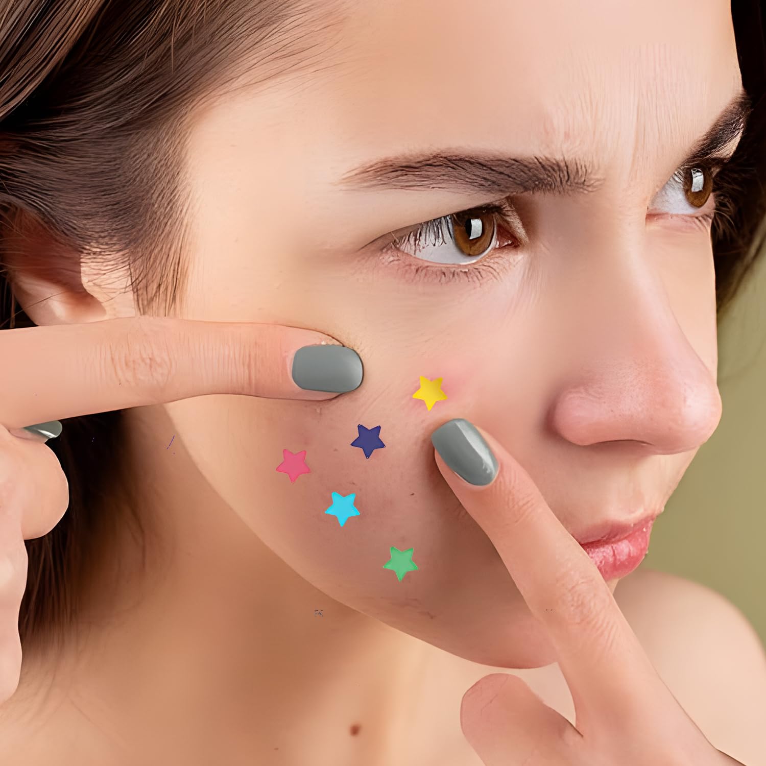 200 Pcs Hydrocolloid Pimple Patches, 5 Colors Star Spot Patches for Face Waterproof Cute Acne Patches for Women and Teens - Image 3