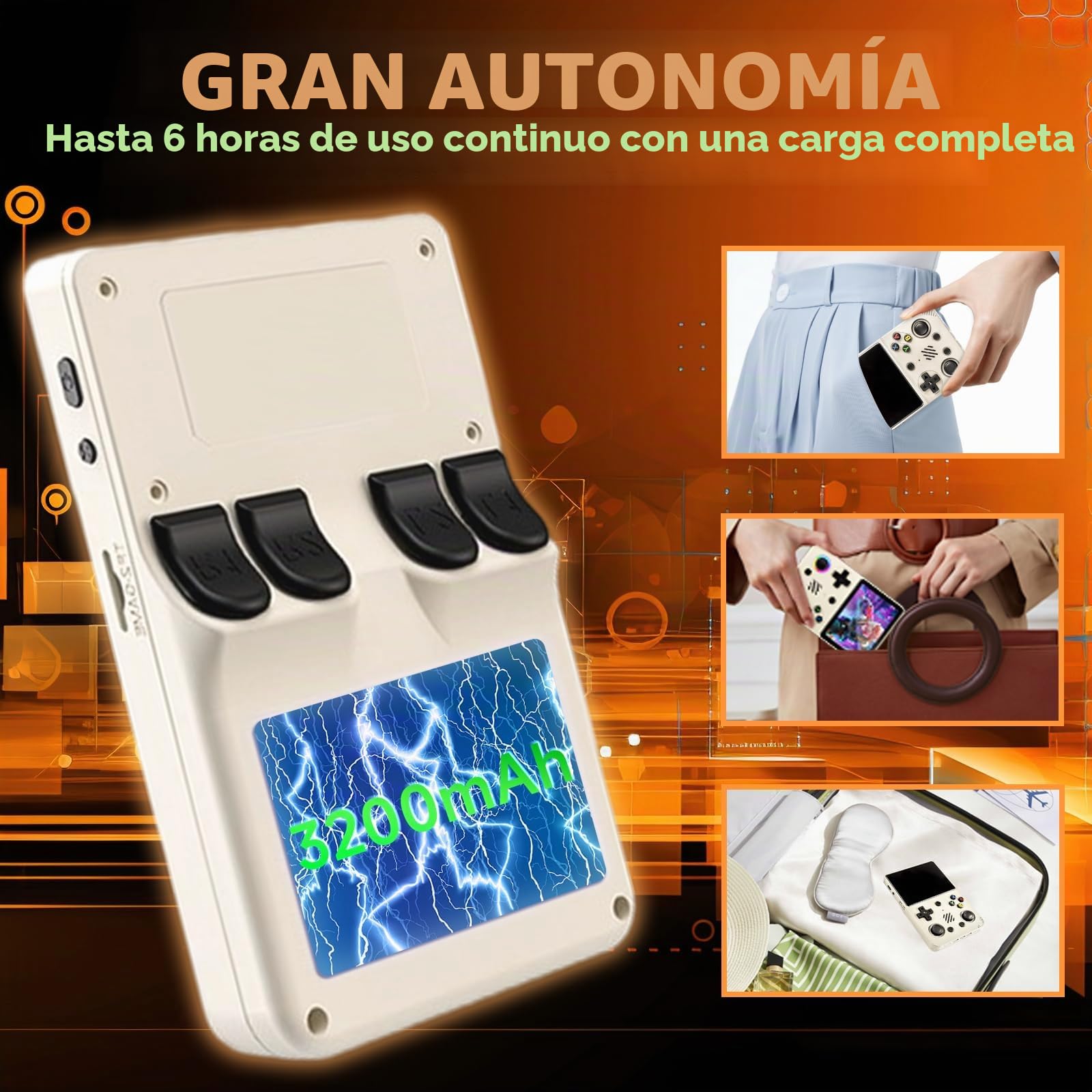 Unokit Consola de juegos retro de mano RG36 Pro 2025, pantalla IPS de 3.5 pulgadas con sistema Linux de código abierto, tarjeta TF de 64 G, más de 20.000 juegos clásicos retro, batería de 3200 mAh