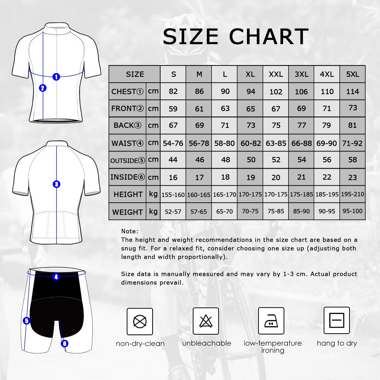 Abbigliamento Ciclismo Set Uomo Personalizzata Maglie Ciclismo MTB a Manica Corta e ad Asciugatura Rapida con Logo della Squadra(D)