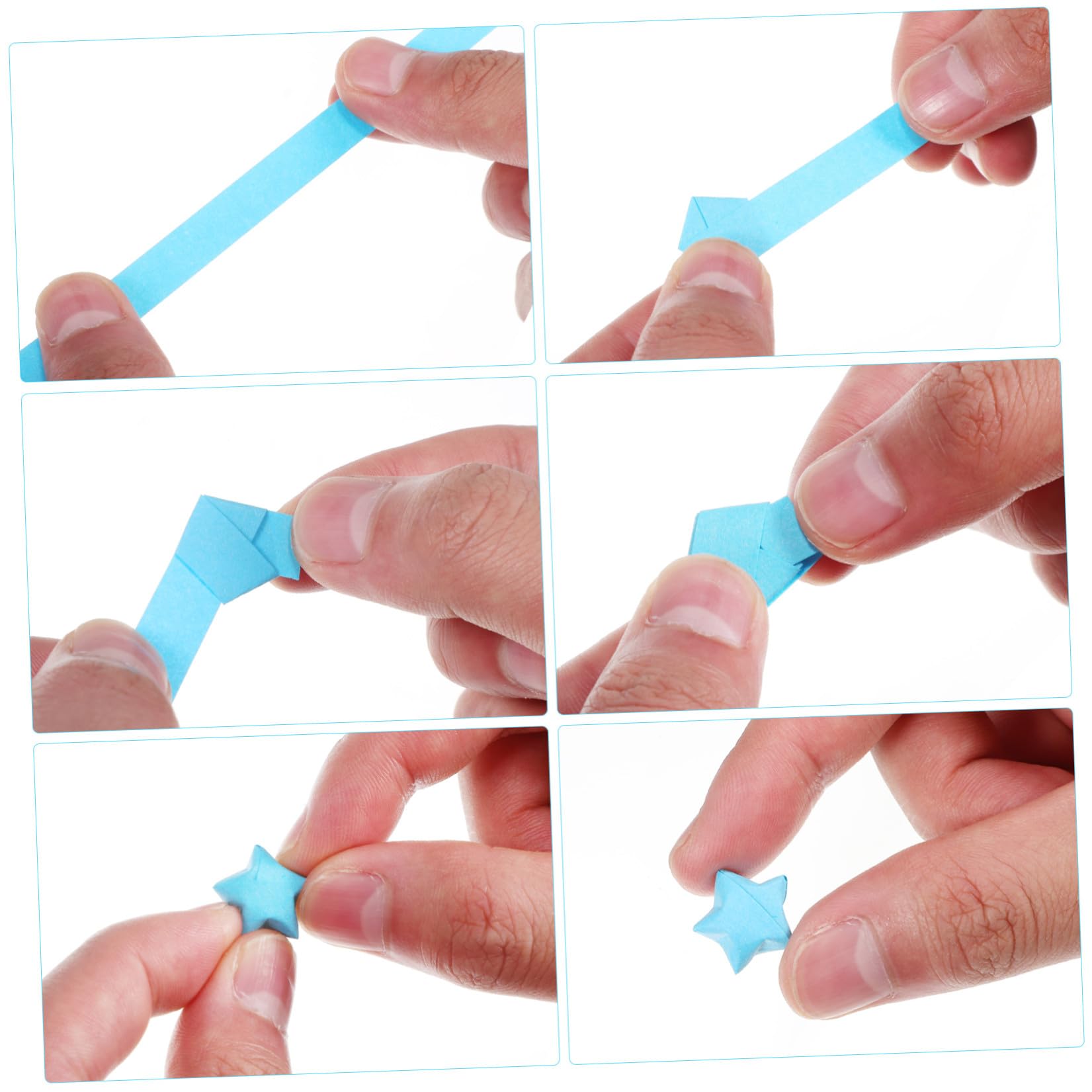 Strisce di Carta per Stelle Origami 540 Fogli con Barattolo