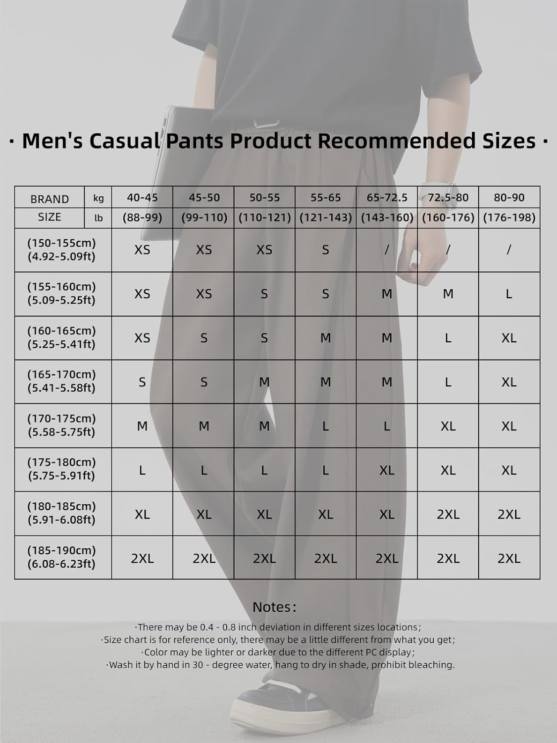 Mens Pleated Wide Leg Old Money Baggy Pants Casual Zipper Fly Pants Elastic Waist Loose Fit Fall Long Trousers with Pockets - Image 7