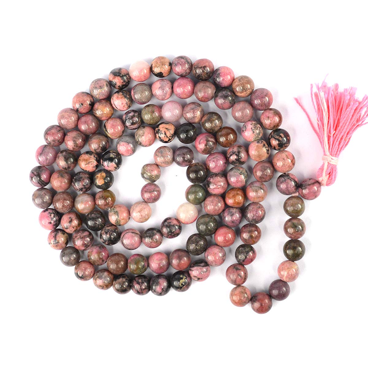 Reiki Crystal Products Natural Rhodonite Mala Crystal Stone 8 mm 108 Round Bead Necklace for Reiki Healing & Crystal Healing Gemstone (B08WCM68HM) Amazon Price History, Amazon Price Tracker