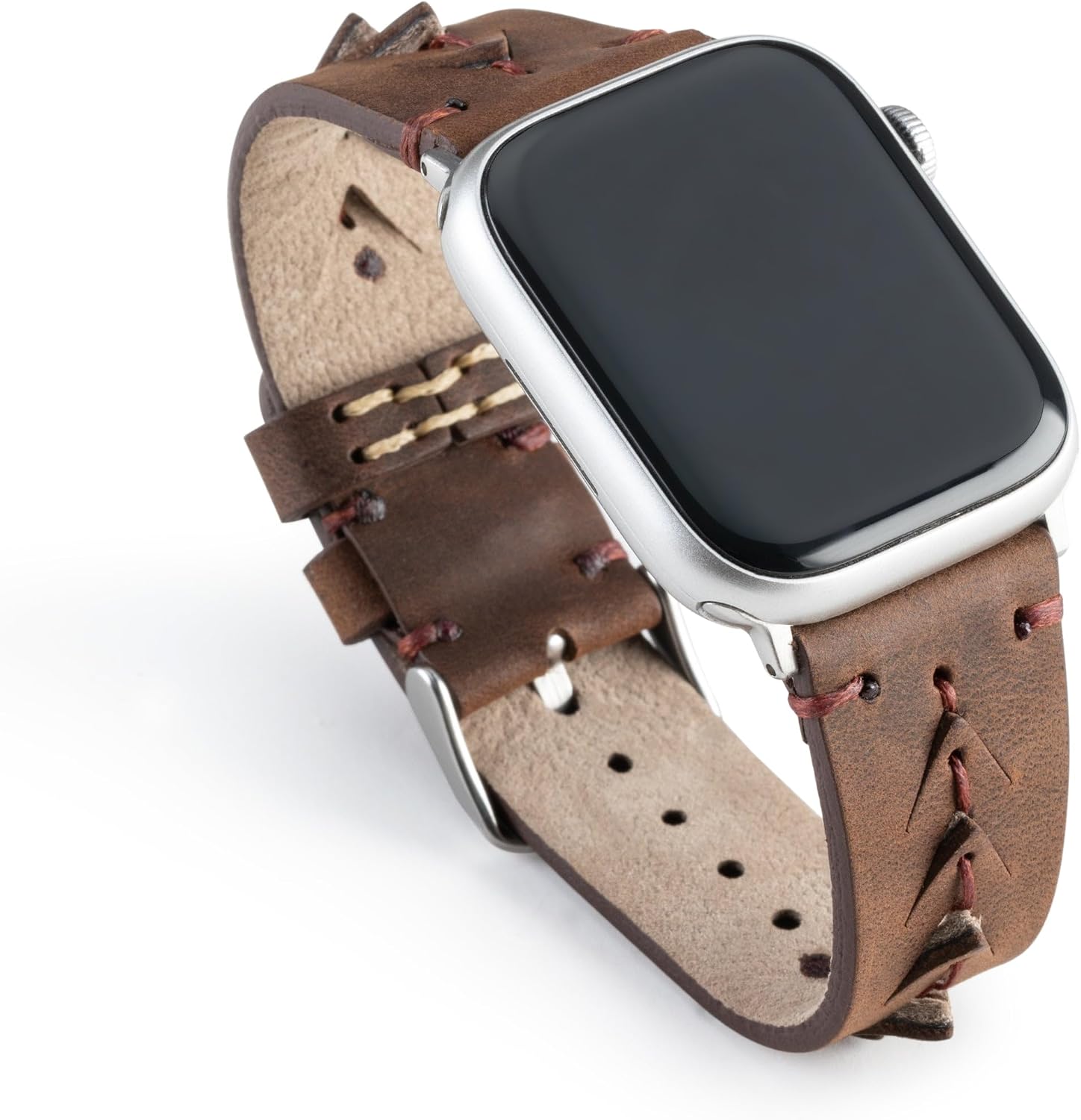 Leather Bands Compatible with Apple Watch | NW-B Full Grain Leather Watch Bands for Apple Watch | Leather Wristband Replacement Band for Apple iwatch Series 8/7/6/5/4/3/2/1