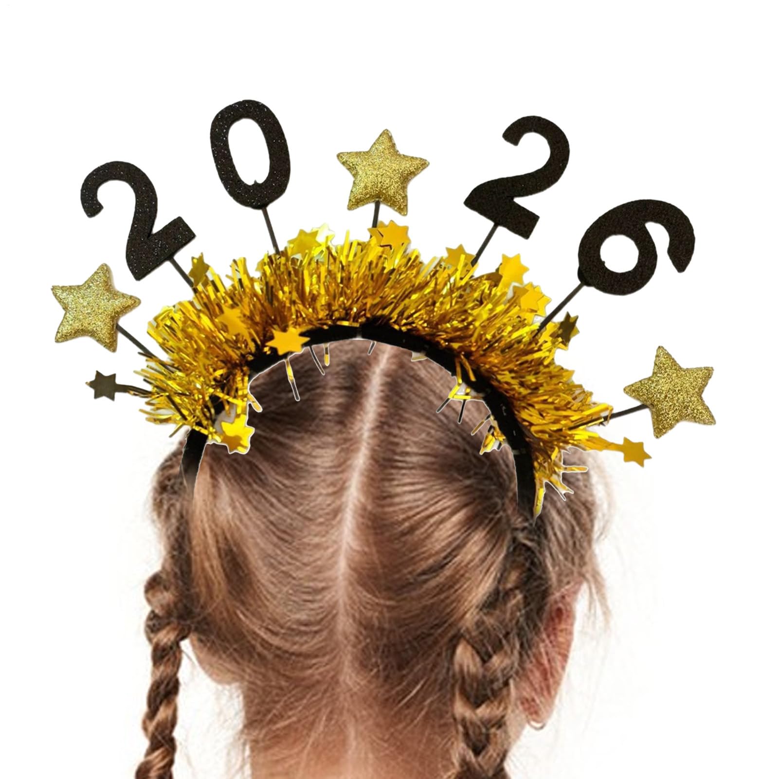 New Years Headband | 2026 Glitter Tiara Party Decorations,Happy New Year Party Tiara Headband - for Holiday Christmas Celebration Carnival Masquerade Girls Friends