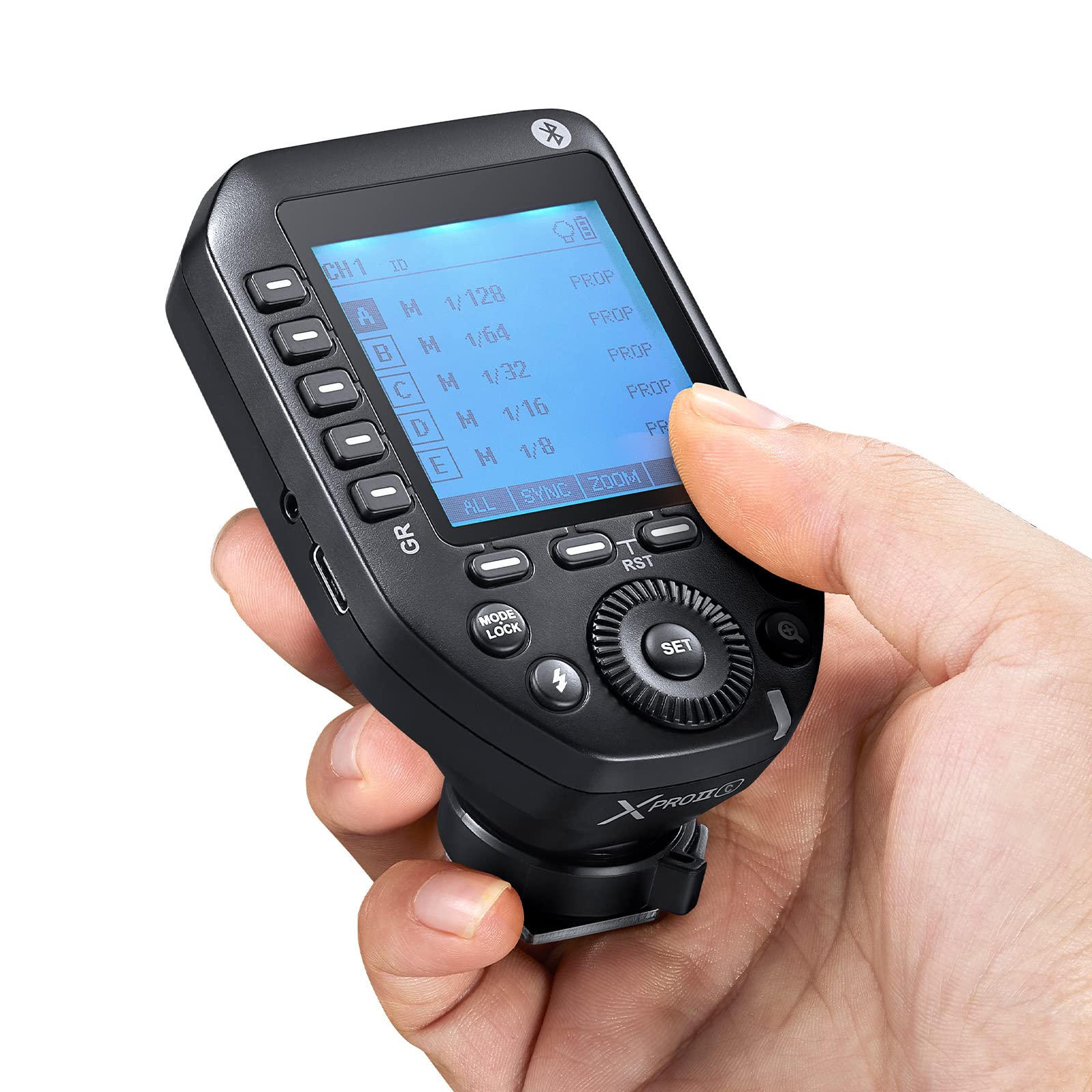 Godox XproII-C TTL Wireless Flash Trigger Transmitter,2.4G X System HSS 1/8000s, 11 Customizable 5 Group Button,Bluetooth Connection,Multi-Flash