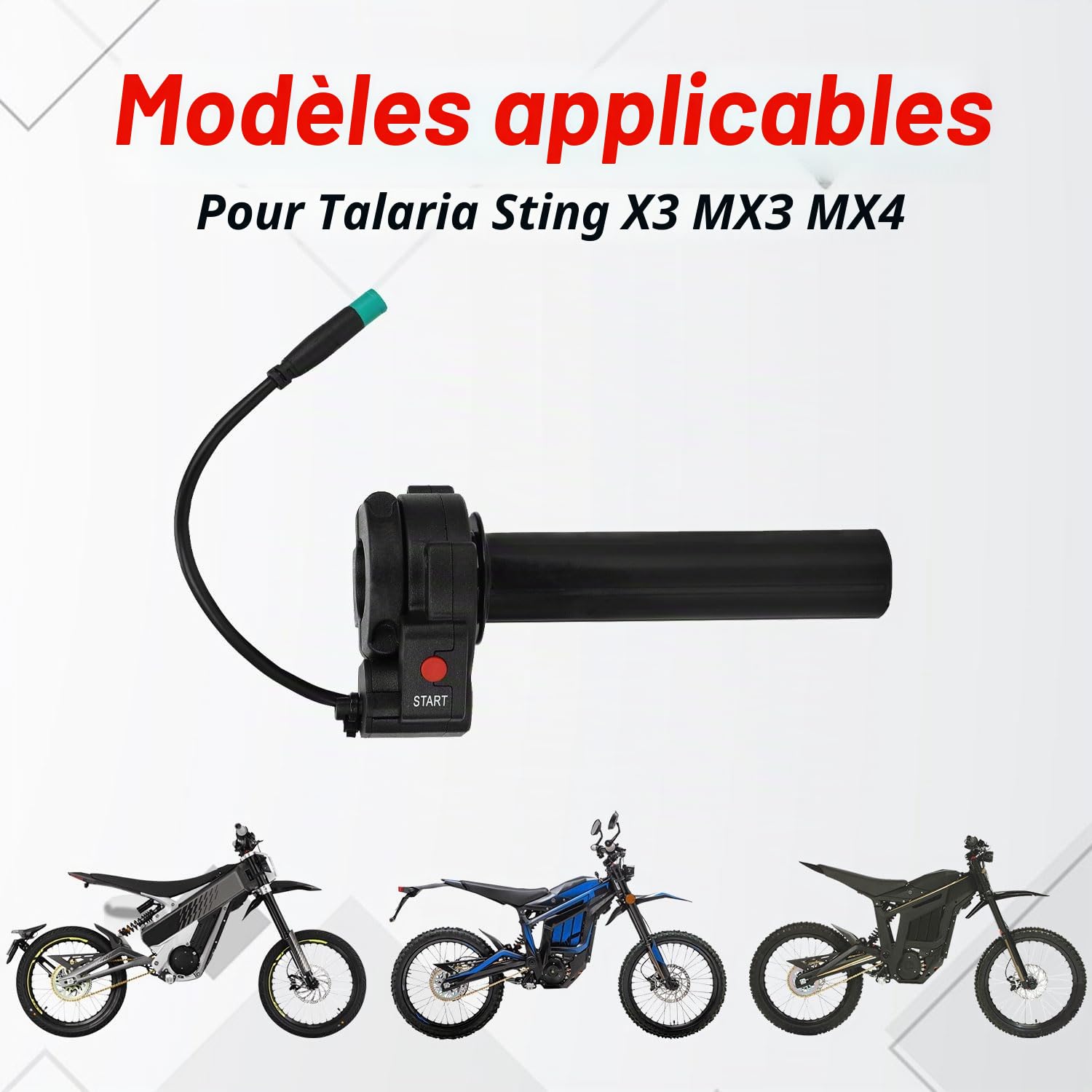 Poignée Accelerateur Moto,Accelerateur Moto Poignée Accélérateur-Noir | de Vélo Electrique pour Talaria Sting Talaria Sting MX4/MX5
