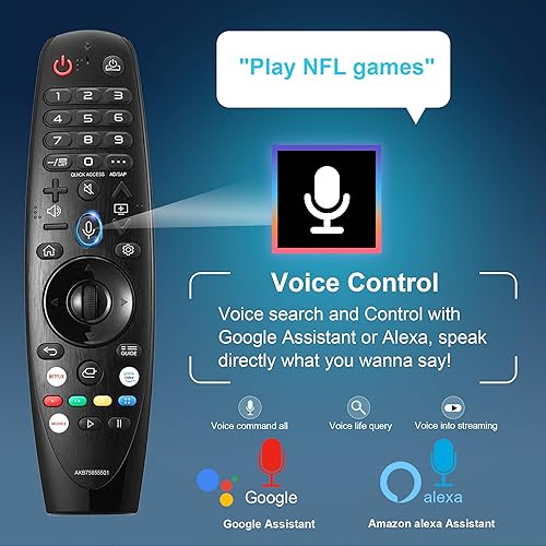 Miniatura 5 de Mando a distancia mágico de repuesto para LG Smart TV remoto LG-TV remoto con función de voz y puntero universal LG remoto para LG UHD OLED QNED